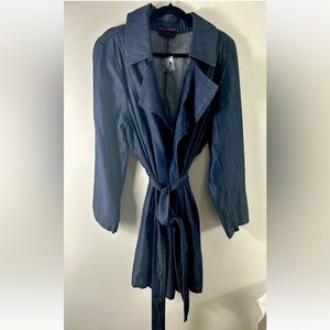 Women’s Jessica London Denim Wrap Jacket ‎ Belt Pockets Size 18 New